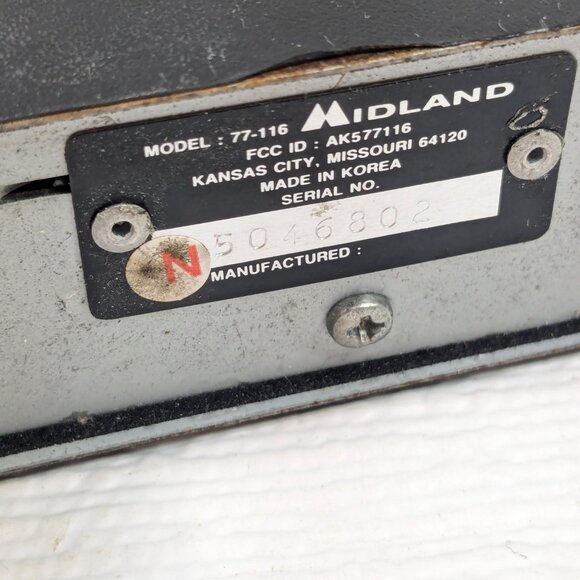 Vintage Midland Weather Max Mini 40 channel CB & VHF Radio Model 77-116 READ - Picture 13 of 15